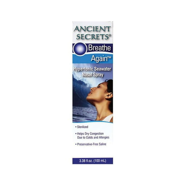 Ancient Secrets Breathe Again Nasal Spray - 3.38 Oz